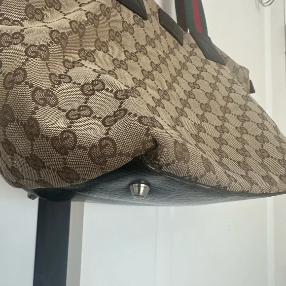 Gucci Sylvie Web Hobo Shoulder Bag Tote Handbag Laptop Bag